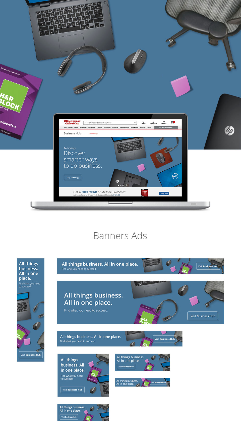 Office Depot Business Hub Banners and POV